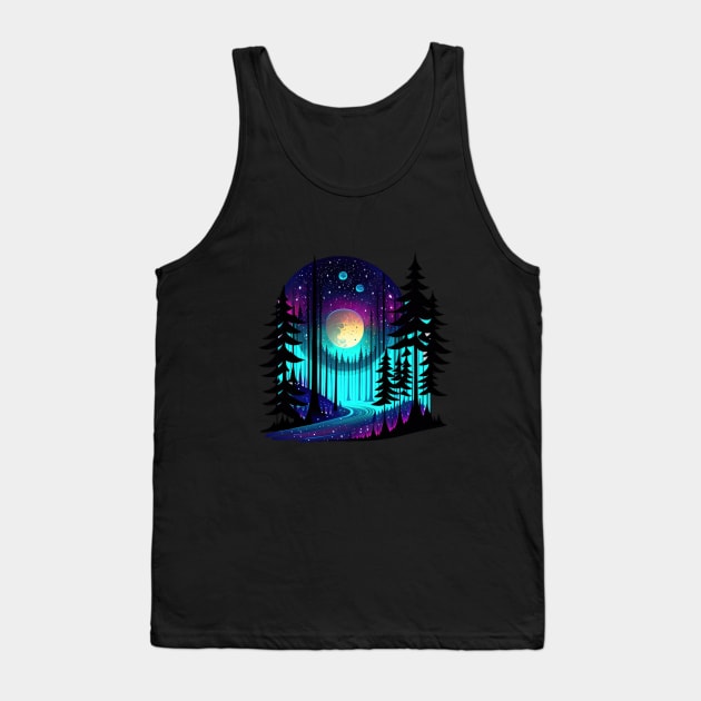 Galactic Forest IV - Black BG Tank Top by Shappie112